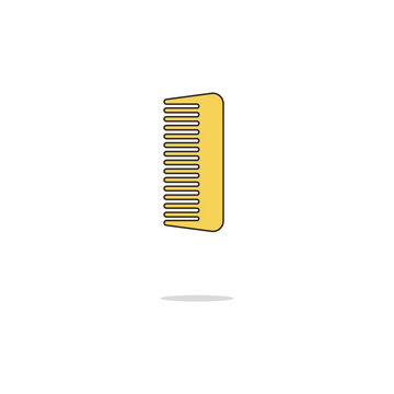 recommend clip art: Comb color thin line icon.Vector illustration