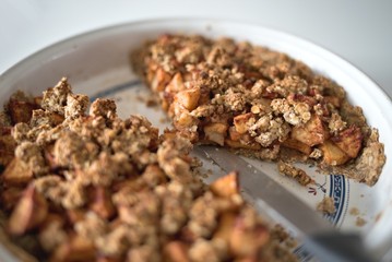 Homemade Apple Pie Dessert. Organic gluten free raw pudding from