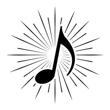 music note isolated icon vector illustration design