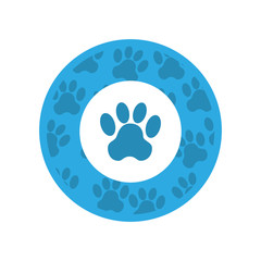seal with animal footprint vector illustration design