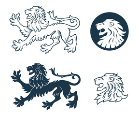 lion heraldic silhouette insignia