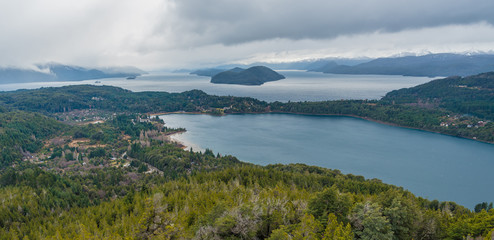 Fototapeta na wymiar Views from Cerro Campanario in Rio Negro Province, Argentina