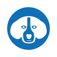 cute dog mascot icon vector illustration design