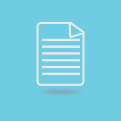 Document icon vector isolated on white background, clipboard symbol for your design, logo, application, UI. 