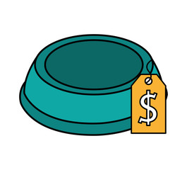 dish pet isolated icon vector illustration design