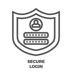 Secure Login Line Icon