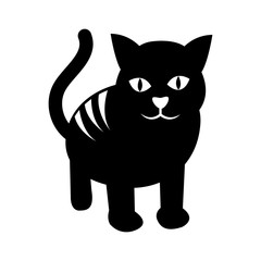 cute cat mascot isolated icon vector illustration design