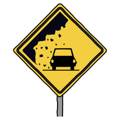 car road sign icon. Street information warning and guide theme. Isolated design. Vector illustration
