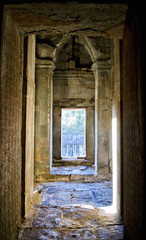 Fototapeta na wymiar Corridor within a Ruined Temple