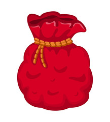 santa money bag, sack vector symbol icon design.