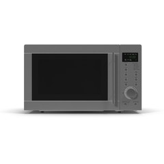 Closed microwave oven isolated on a white. 3D illustration