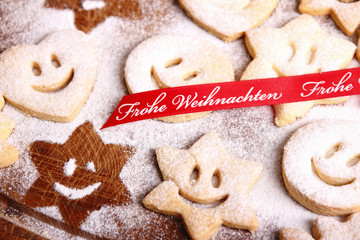 lustige weihnschtsplätzchen mit weihnachtsgruss