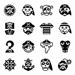 Vector Pirate icon set