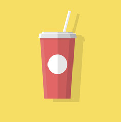 Juice and soda abstract flat style icon