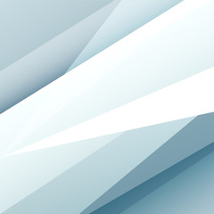 Square blue and grey abstract background with white graphic elements