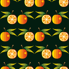 Oranges seamless pattern.