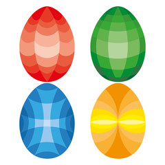 Easter eggs vector icons flat style.