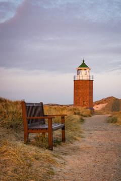 Sylt Kampen Leuchtturm Abend