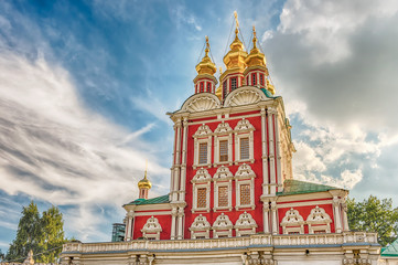 Orthodox church inside Novodevichy convent, iconic landmark in M