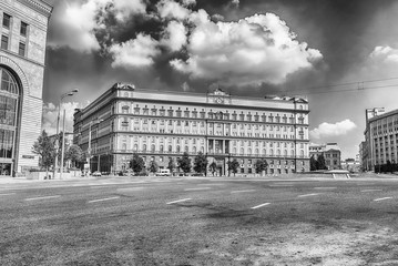 Lubyanka Building, iconic KGB former headquarters, Moscow, Russi