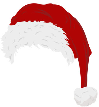 Red isolated Christmas hat