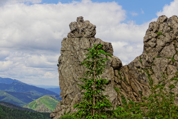 rocks in the mountains