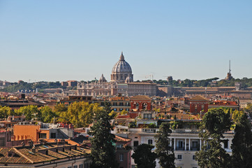 Fototapeta na wymiar Roma, panorama dal Pincio