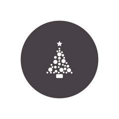 Christmas tree, spruce icon vector illustration