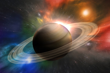 Obraz na płótnie Canvas Planet Saturn Galaxy