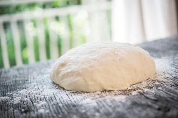 Fresh dough ready for baking