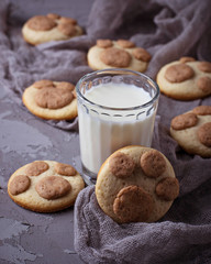 Cookies in the shape of cats paw