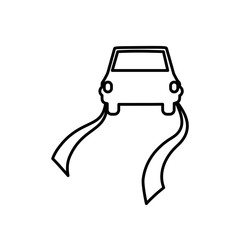 car road sign icon. Street information warning and guide theme. Isolated design. Vector illustration