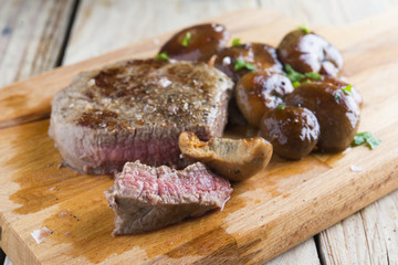 Beef and mushrooms