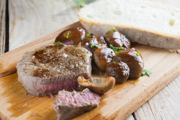 Beef and mushrooms