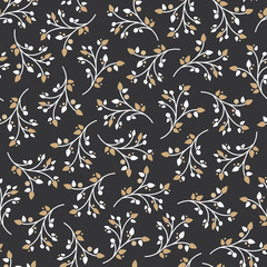 Christmas seamless pattern with branches