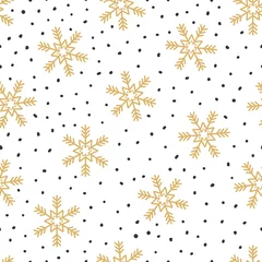 Keuken foto achterwand Kerstmis motieven Kerstmis naadloos patroon met sneeuwvlokken