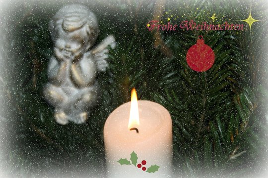 engel, kerze, tannen, weihnachten, advent