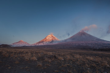 Eruption. Klyuchevsoy volcano.