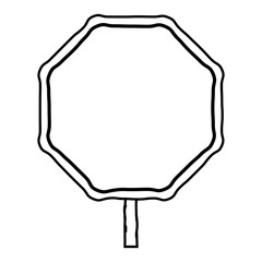 blank road sign icon. Street information warning and guide theme. Isolated design. Vector illustration