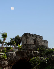 Inca temple and moom
