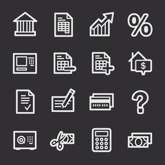 Finance and banking, credit card and cash, atm and rent, tax and