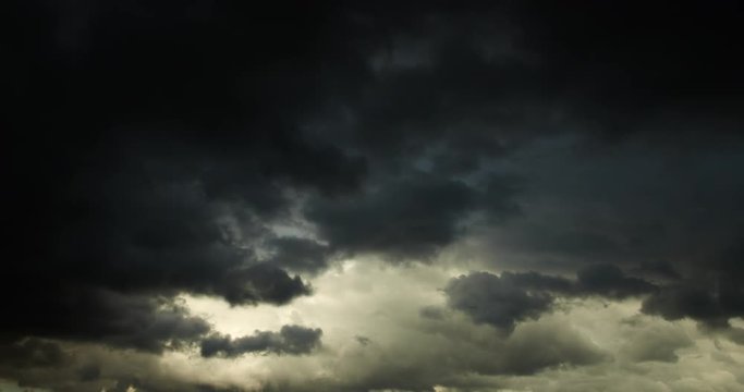 4K time lapse of a dark rainy sky