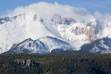 Storm Clouds Roll in Over Pikes Peak Colorado