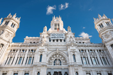Fototapeta na wymiar CybeleS Palace City Hall in Madrid, Spain.