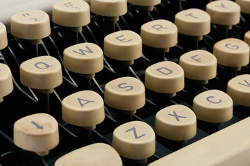 Vintage typewriter keys.