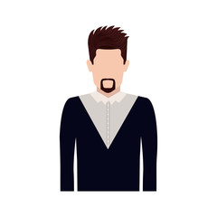 Man icon. Male avatar person human and people theme. Isolated design. Vector illustration