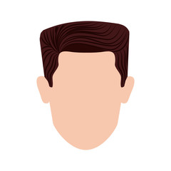 Man head icon. Male avatar person human and people theme. Isolated design. Vector illustration