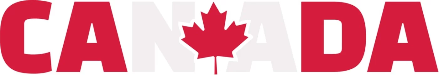 Fotobehang Canada word with flag © Miceking