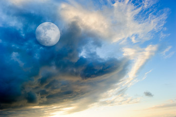 Naklejka na ściany i meble Moon Clouds