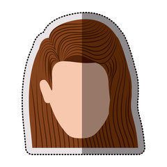 Woman head con. Female avatar person human and people theme. Isolated design. Vector illustration